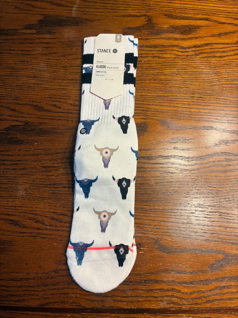Stance Classic Crew Height Socks - Womens M - Bullseye - NWT